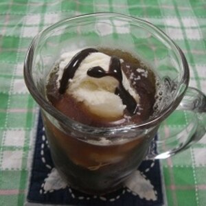 アイスカフェオレ♪チョコフロート